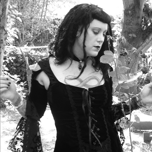 Rare Circa 2003 Lip Service Velvet/Burnout Dress L - Picture 3 of 7